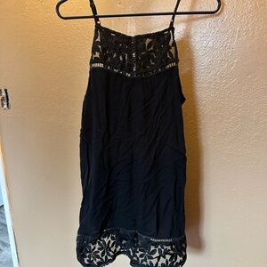 Black Halter Babydoll Mini Dress